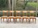 5 Louis XVI chairs in solid wood and beige tiled suede