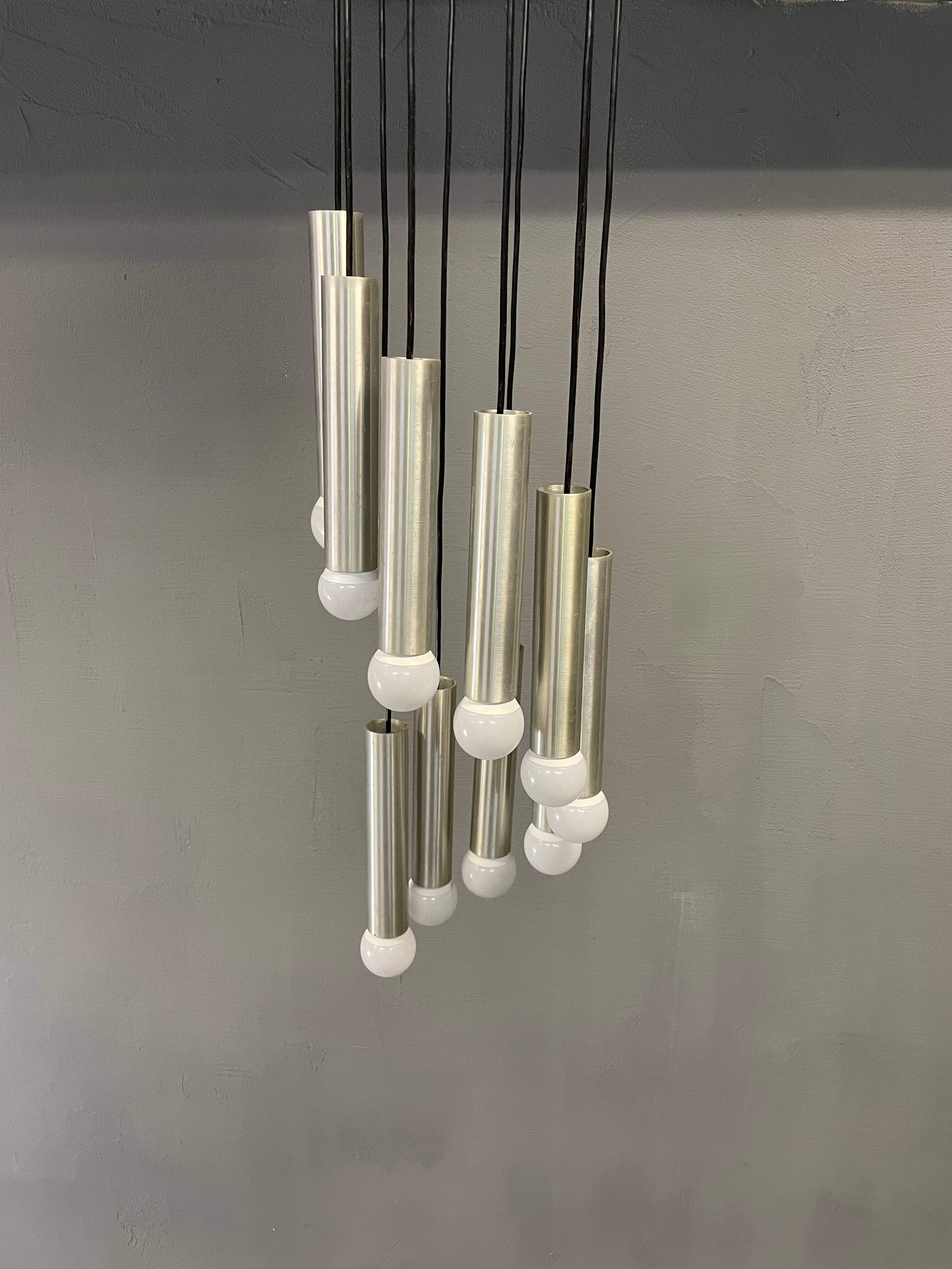 Tubular aluminum suspension 10 lights