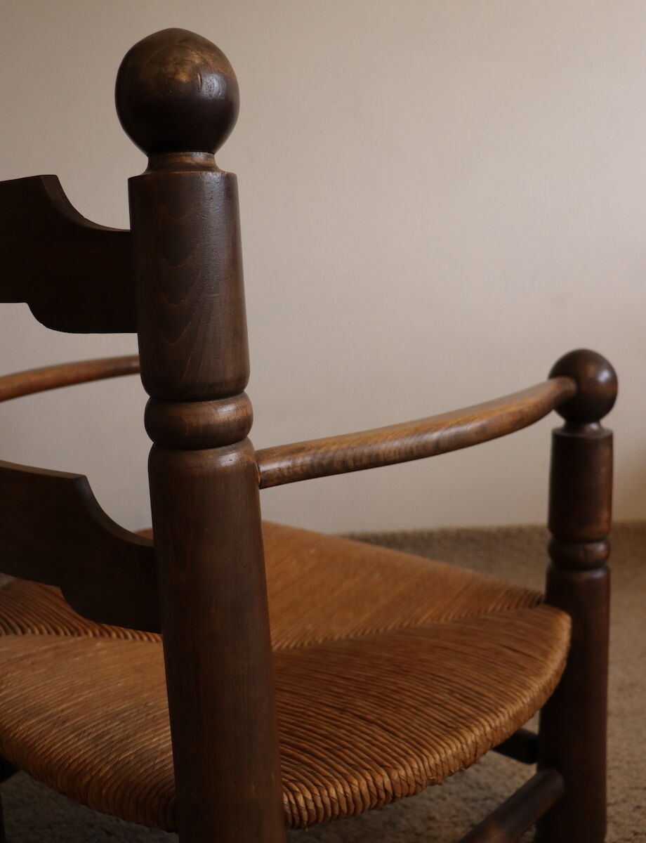 Low fireplace armchair