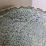 Vintage green ceramic pitcher, decorative jug from the 1960s