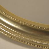 Round mirror in gilded metal 24 cm