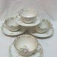4 tasses à thé,  Limoges, 1960