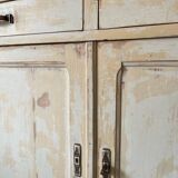 Parisian buffet with white beige patina