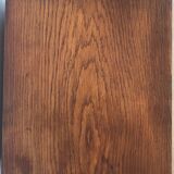 Vintage curtain binder in solid brown oak year 50