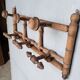Bamboo style wooden wall coat hook ep 1940
