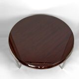 Modernist Coffee Table – Chrome & Exotic Wood – Italy, Circa 1960-1970