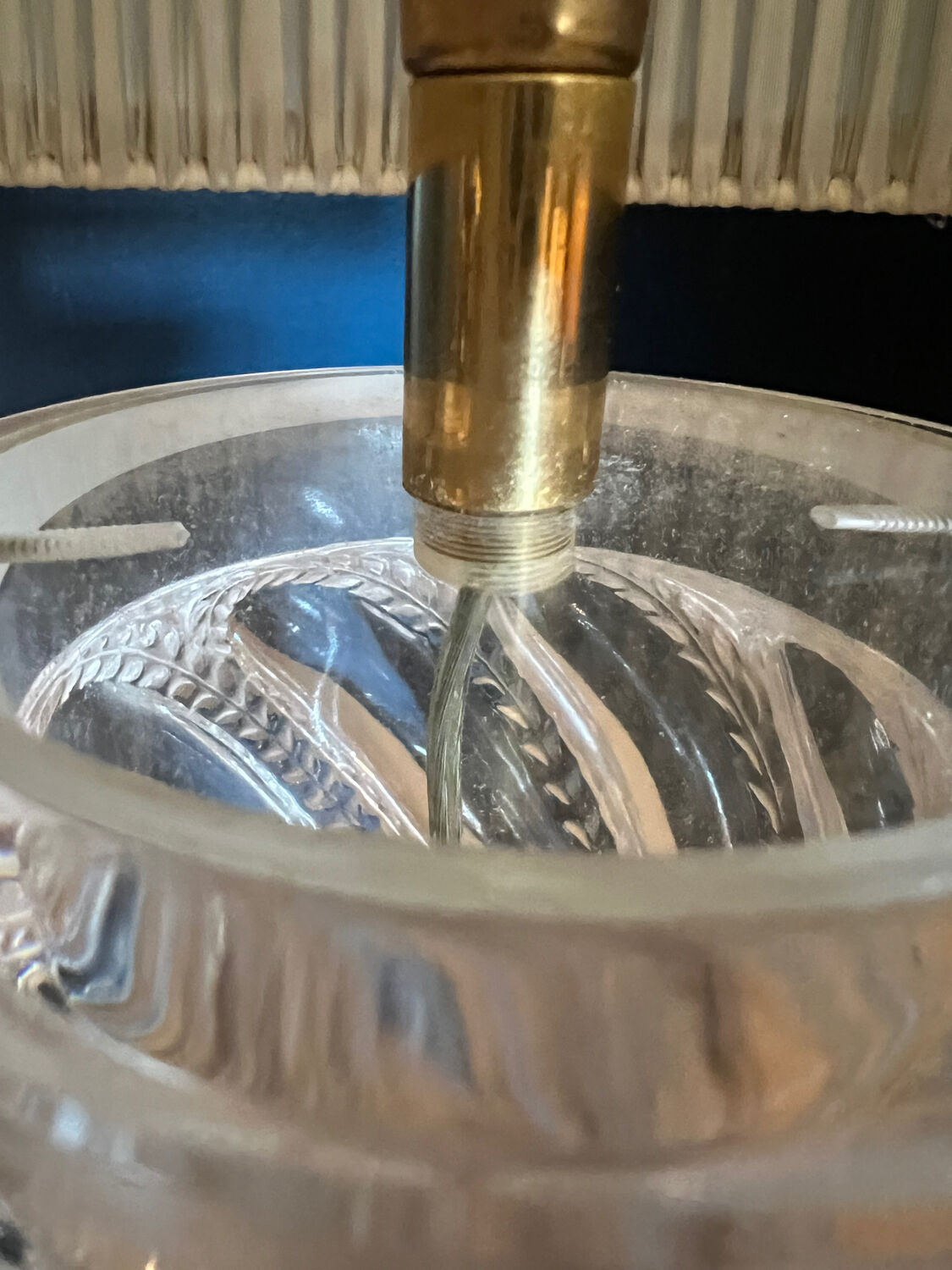 Lampe "Bamako" en cristal de Lalique France - Vintage vers 1970