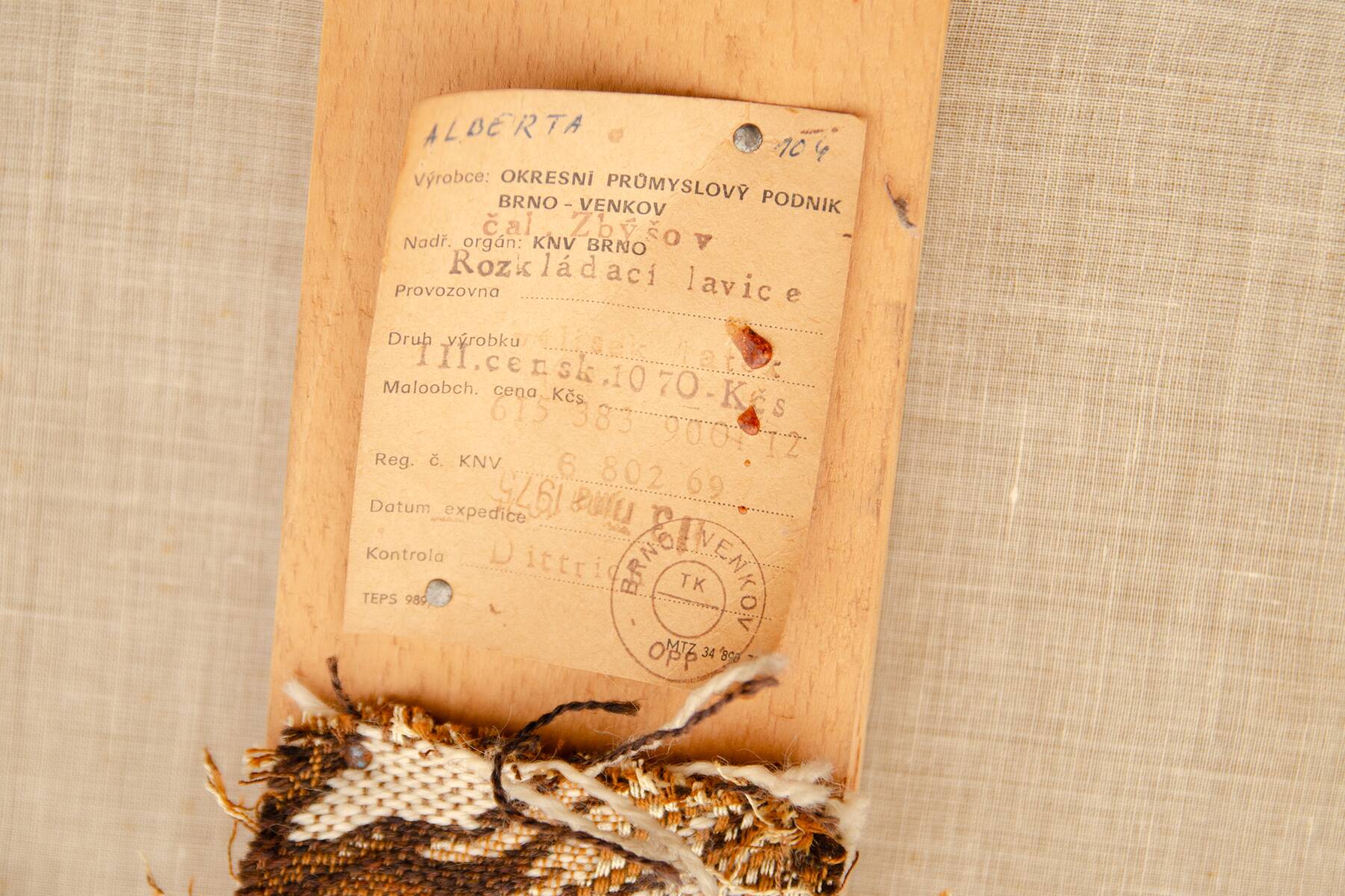 Lit de repos pliant du milieu du siècle par Miroslav Navrátil, années 1960, Tchécoslovaquie