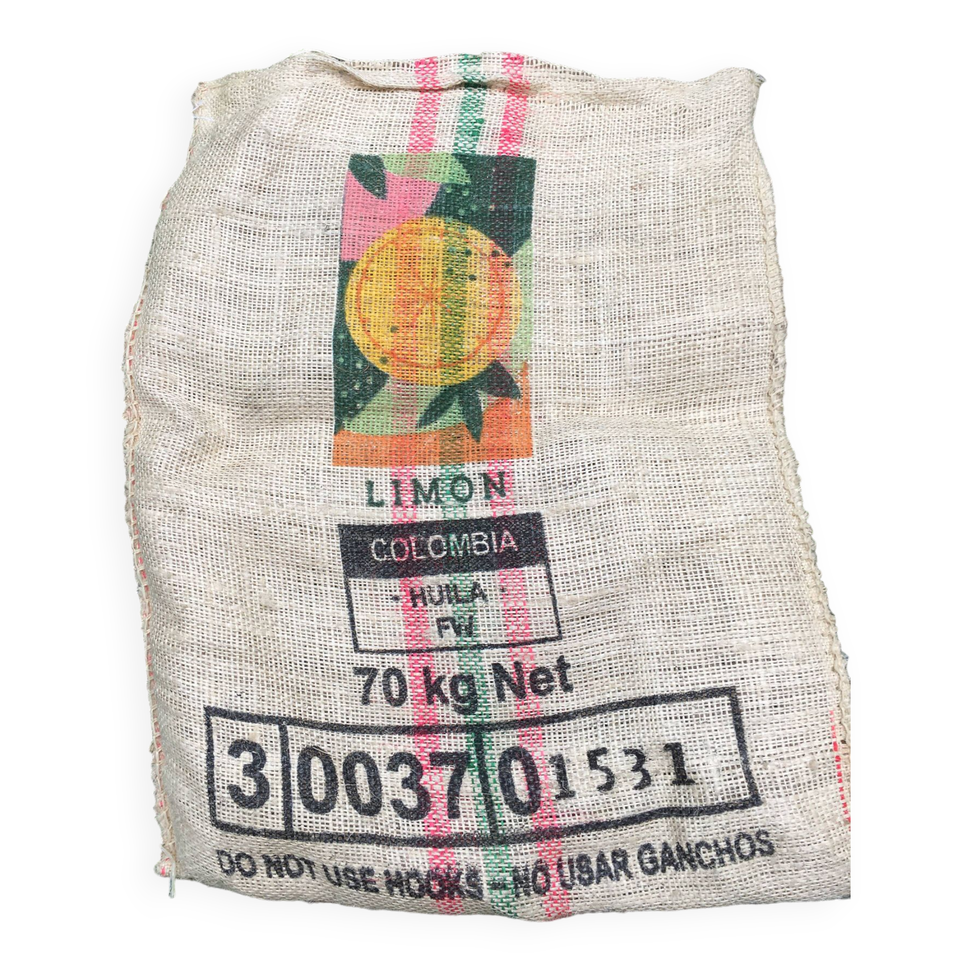 Sac toile de jute burla café Colombie Limo déco maison coussin relooking