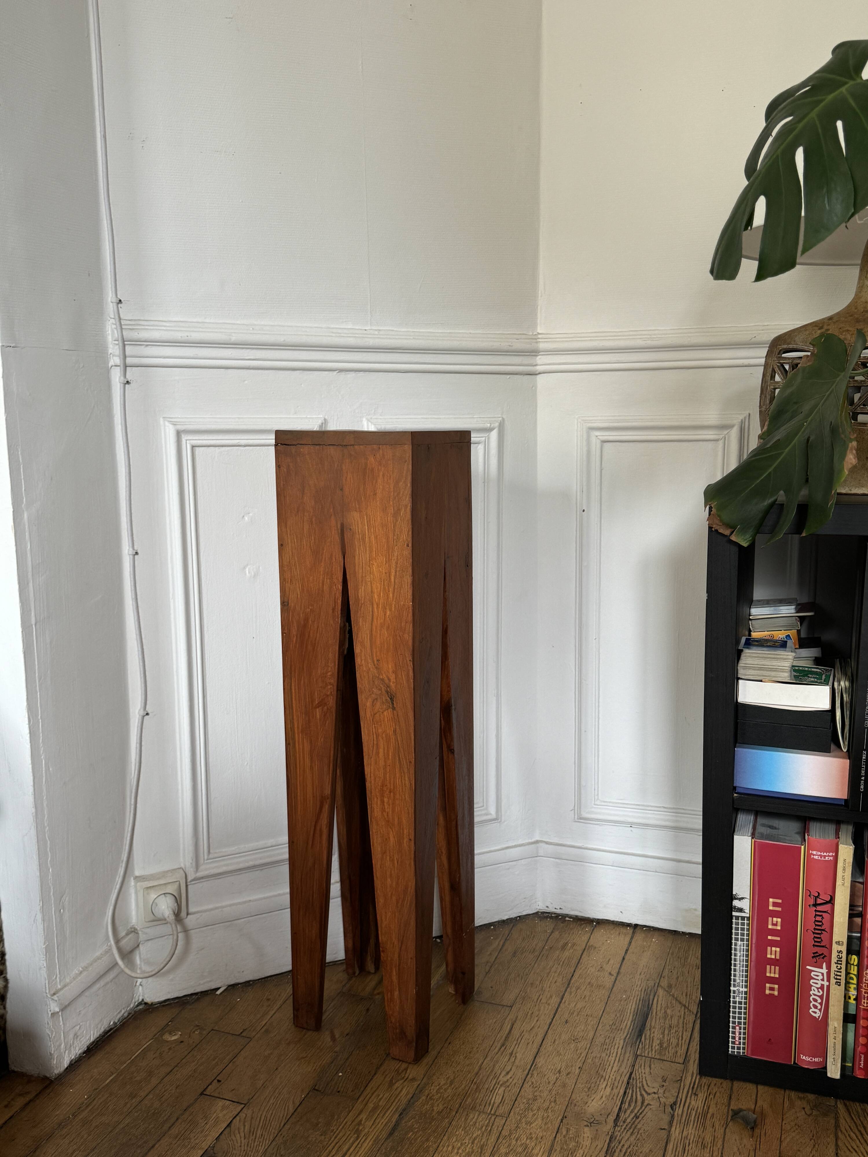 Large vintage wooden stool