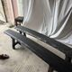 Table et bancs en bois brutalistes