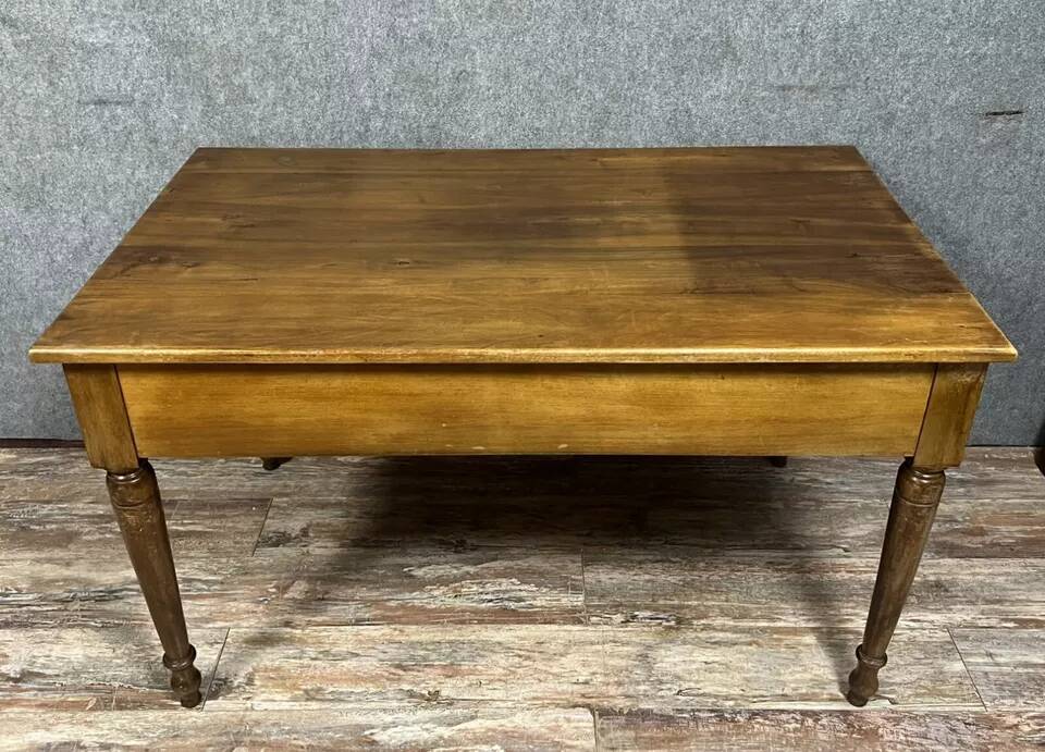 Louis XVI-Directoire style desk in solid walnut circa 1900