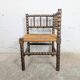 Turned wooden corner chair