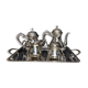 Silver metal tea and coffee service