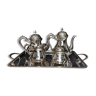 Silver metal tea and coffee service