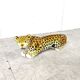 Ceramic Hand Painted Leopard, 1960's Italy