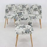 1960s Set of Four Oswald Haerdtl dining Chairs in Fabric ,Czechoslovakia