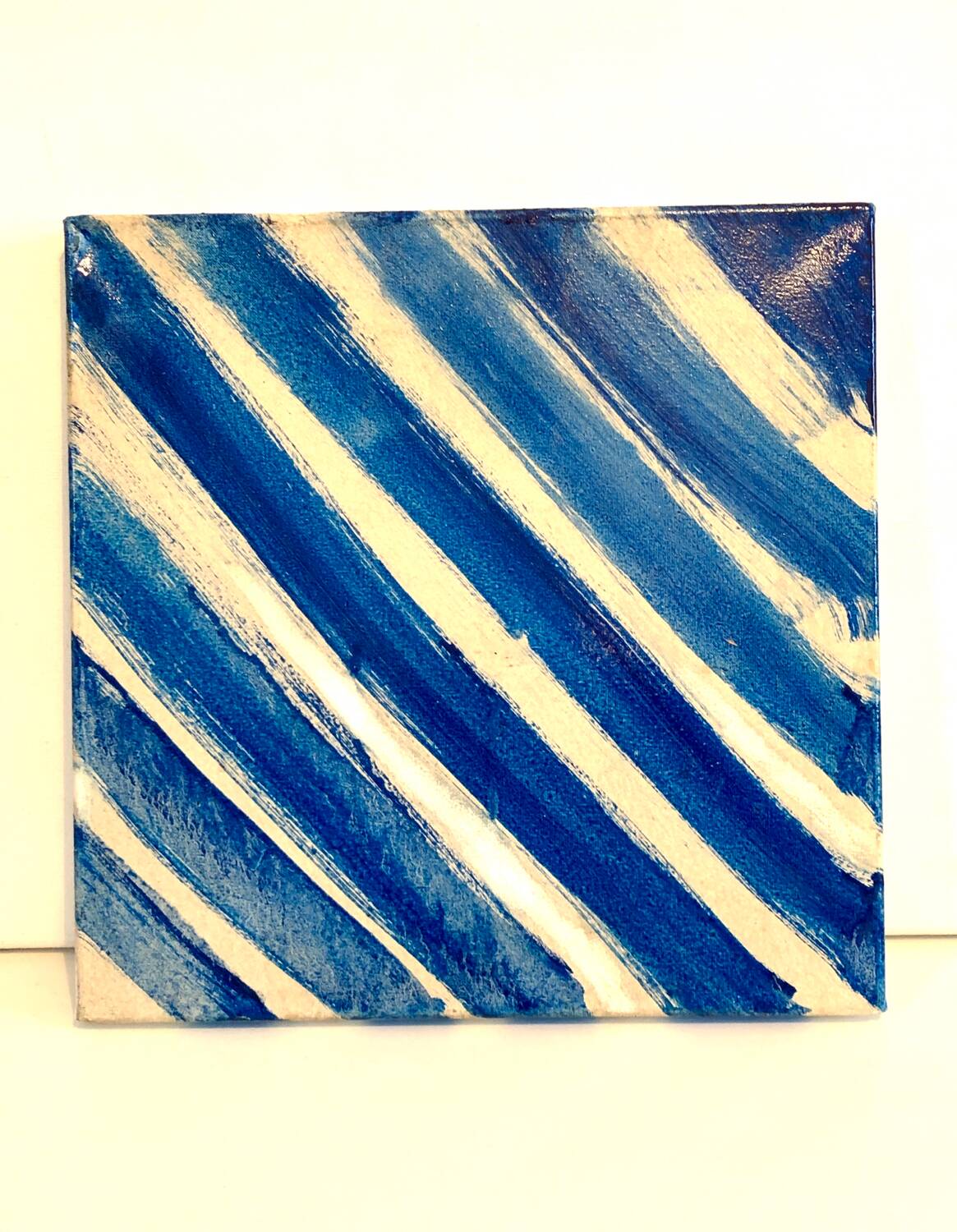 Abstract Blue Oil Painting