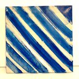 Abstract Blue Oil Painting