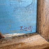 Saint Tropez Oil On Panel Signed By Zicca XX Eme