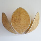Wall light cork lotus flower