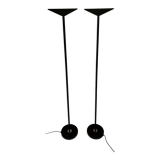 Pair of vintage geometric floor lamps model "206863" , Pierre Disderot for Glass and Light, France 1980