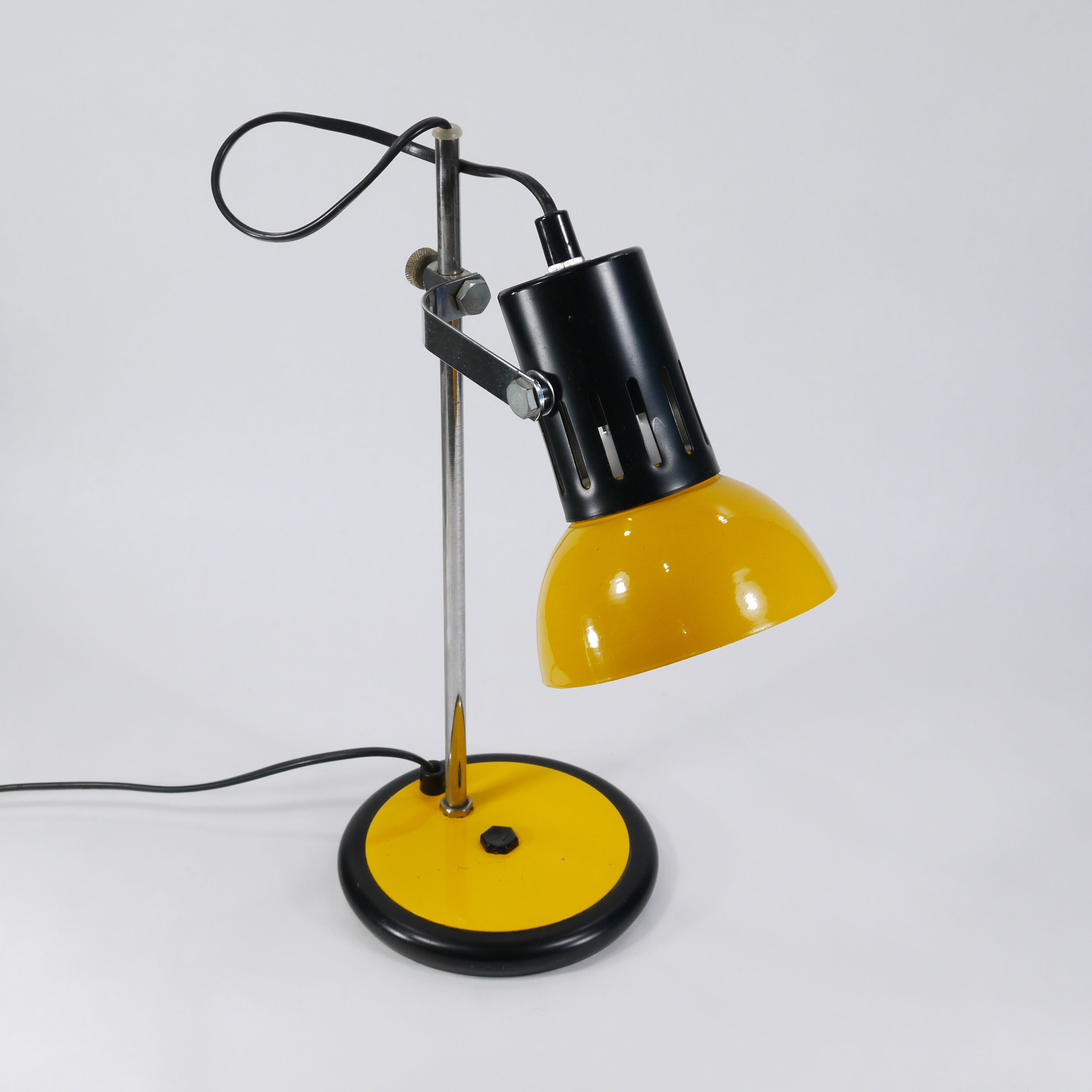 Yellow and black desk lamp