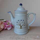Vintage Taiwan Coffee Set, 6 Pieces, 1 Coffee Pot, 4 Cups, 1 Milk Jug, Tree of Life Pattern