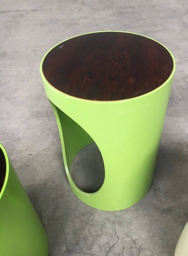 Midc-Cntury Modern Space Age Design Nesting Table Set by Opal, Germany, 1960s, Set of 3