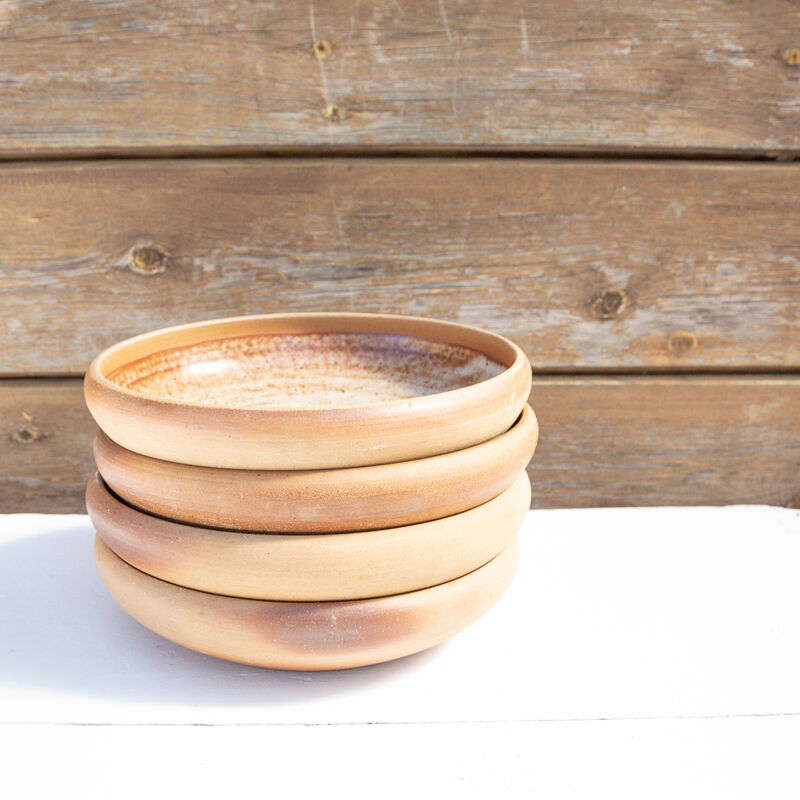 4 hollow plates in stoneware roger jacques saint amand