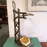 Bamboo imitation umbrella stand in enamelled cast iron circa 1930