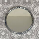 Art Deco silver contour mirror tray