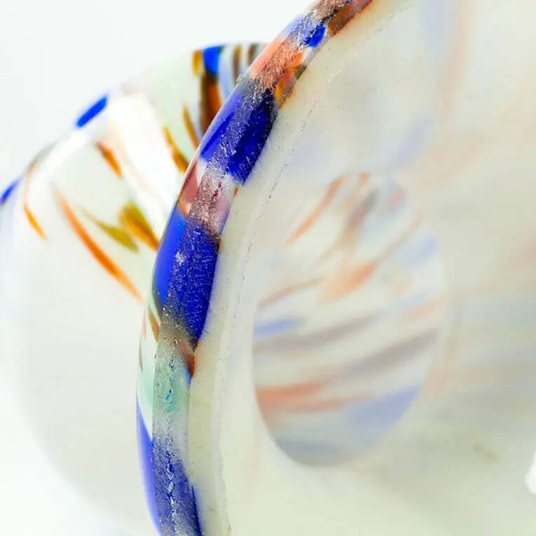 Art Deco vase, spatterglass, Bohemia, Czechoslovakia, 1950s