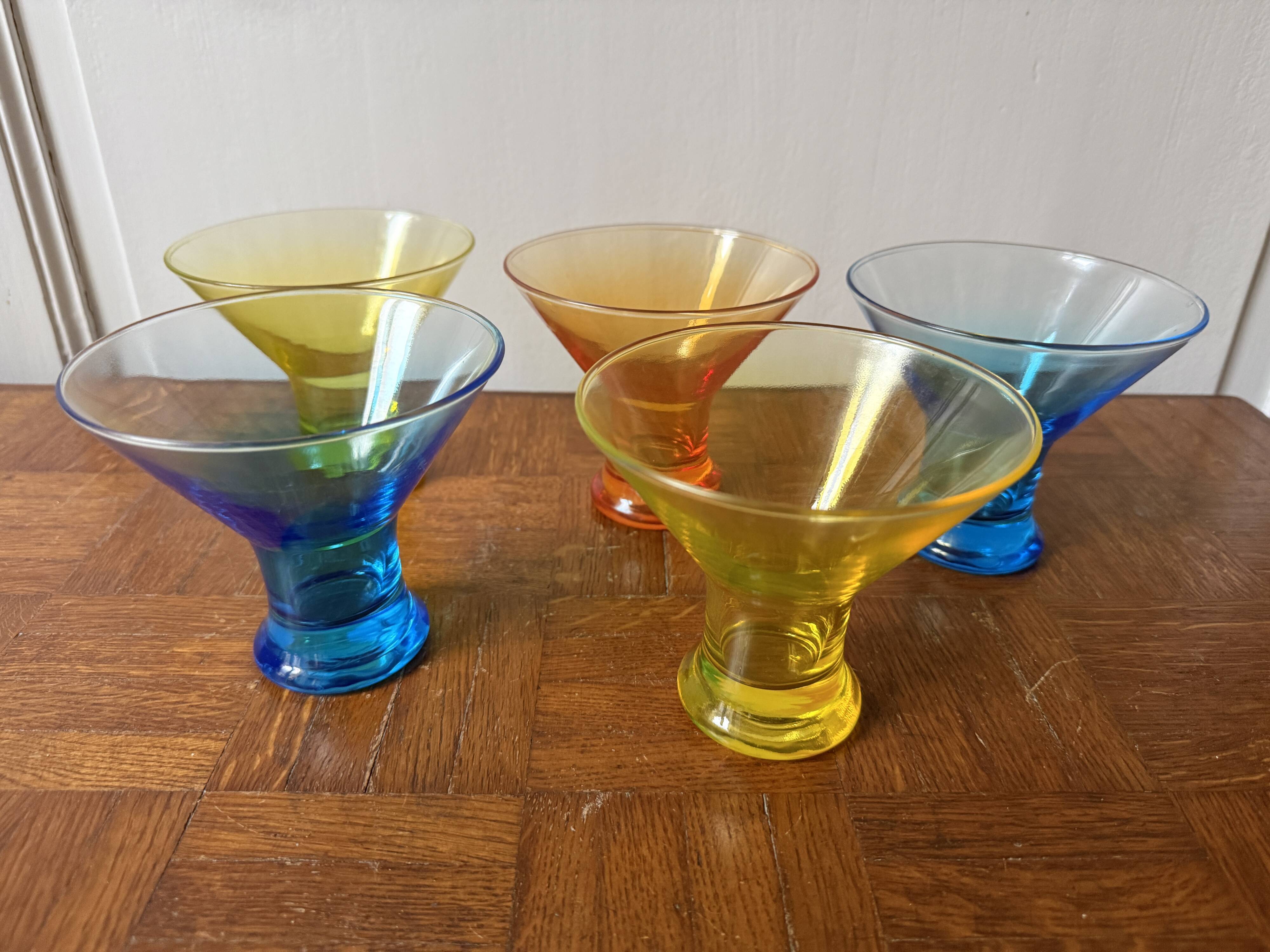 Set of 5 coloured dessert bowls Luminarc