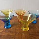 Set of 5 coloured dessert bowls Luminarc