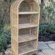 Vintage rattan and wicker shelf