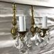 Pair of 1-light bronze sconces and Louis XV style stamps