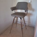 Set of 2 vintage design rotating stools