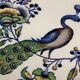 12 art nouveau flat plates from Boch La Louvière, peacock model