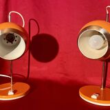 Pair of eye ball lamps, space age, 70s