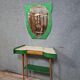 Art Deco console and mirror in green lacquered wood – Circa 1930