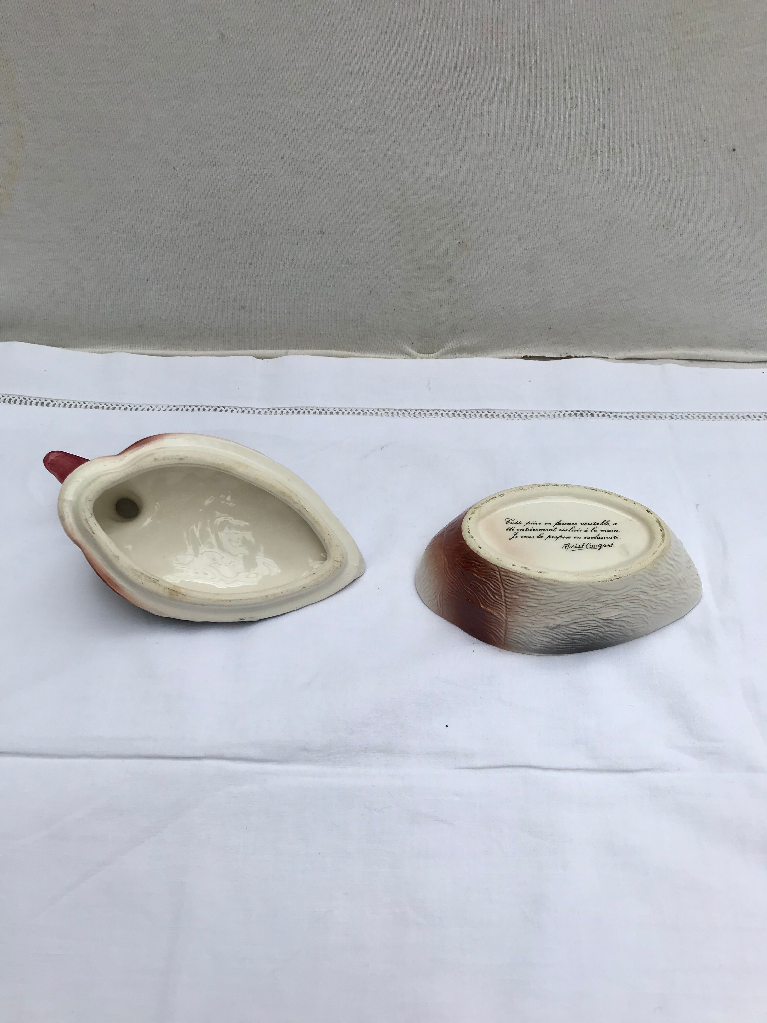Ancienne terrine Michel Caugant forme canard
