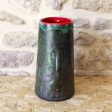 Glazed ceramic pitcher