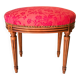 Louis XVI style stool in solid cherry wood