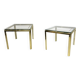 1970s Brass And Chrome Side Tables Renato Zevi Glass