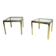 1970s Brass And Chrome Side Tables Renato Zevi Glass