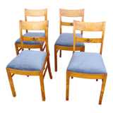 Set of 4 art deco chairs, 1940s