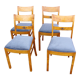 Lot de 4 chaises art déco, années 1940