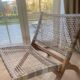 Chaise longue / fauteuil / monoplace rétro en rotin