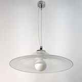 Mid-Century Modern Italian Murano Spiral Glass Pendant Lamp, 1970s